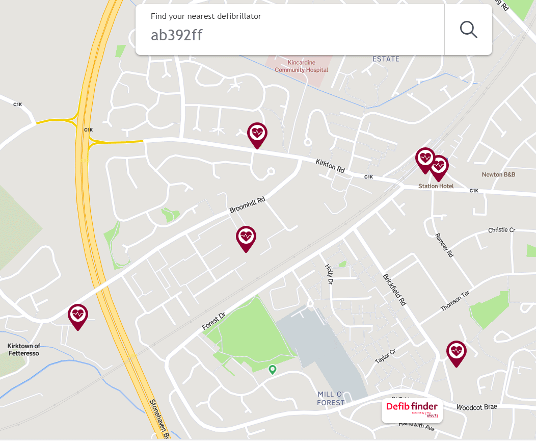 6 Closest Defibrillators to Forest Drive Park